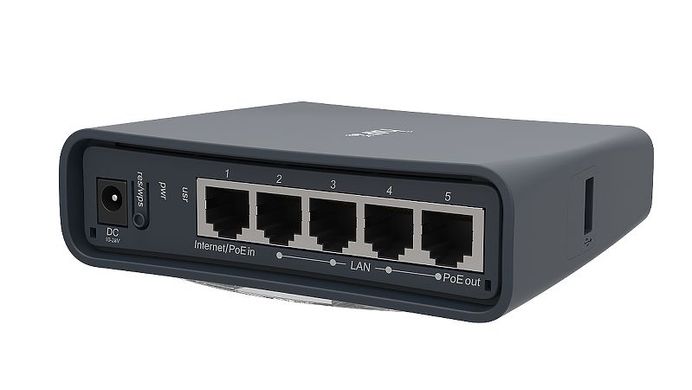 RB952UI-5AC2ND-TC Двухдиапазонная Wi-Fi точка доступа с 5-портами Ethernet, Внутреннее, 2,4 ГГц, 5 ГГц, Встроенные, 5, Passive PoE