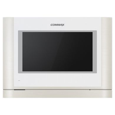 Відеодомофон Commax CDV-704MF, Білий, Full HD, 7'', Є, Запис фото, Запис по руху, Функція квадратора, Відкриття замку, Hands Free, Білий, Сенсорний екран, Вбудований